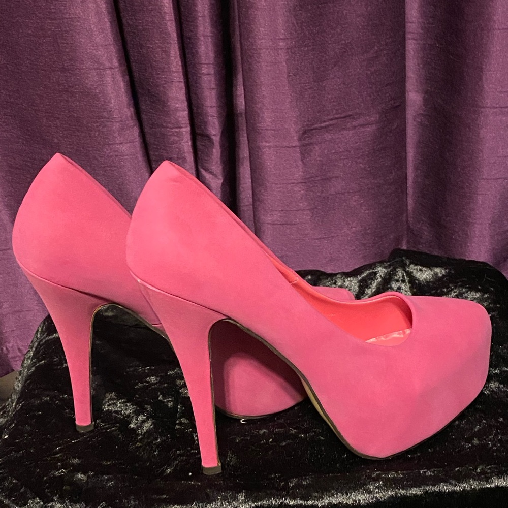 Tall pink heels